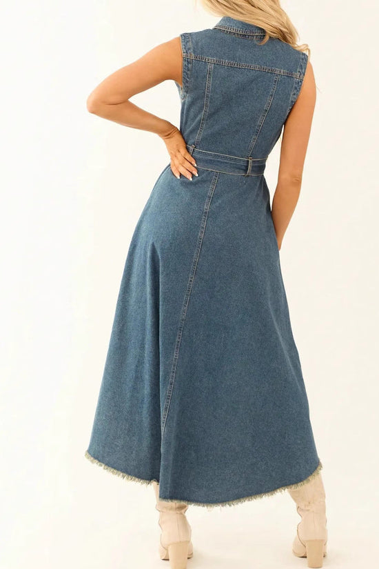 Cowboy dress, fashionable sleeveless, irregular personality 