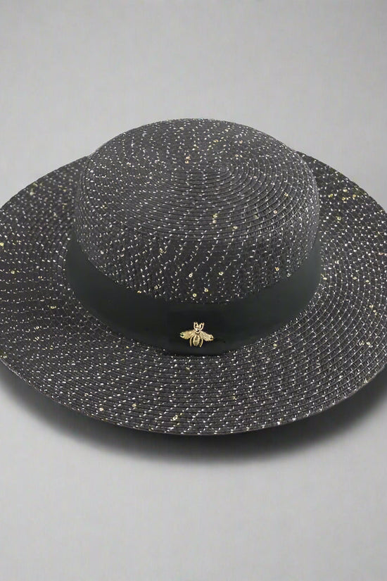 Women’s Straw Fedora with Metallic Bee Accent FitiqueFit