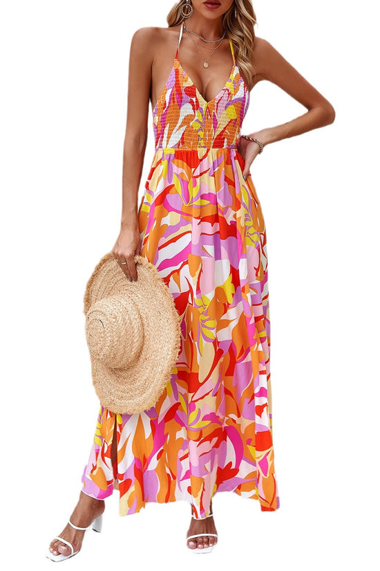 Women's Holiday Printing Slip Dress | floral summer dresses | Diversi