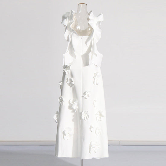High-grade Stitching Three-dimensional Flower Sling Dress CJ