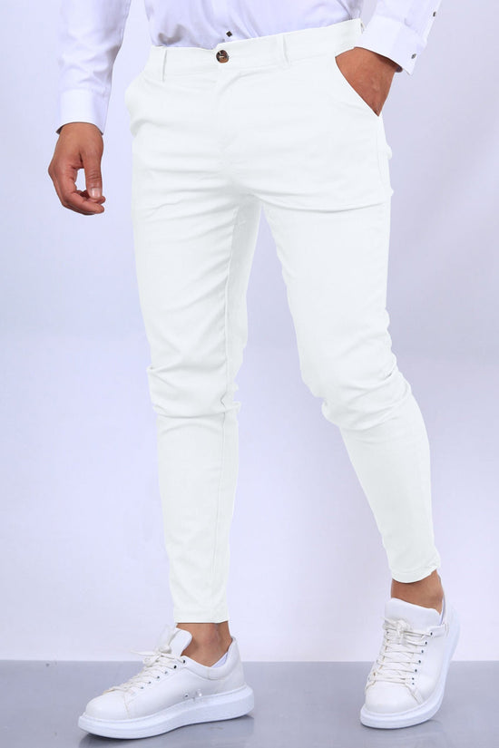 👔 Men's Slim Fit Button Trousers – Versatile Office & Casual Wear FitiqueFit