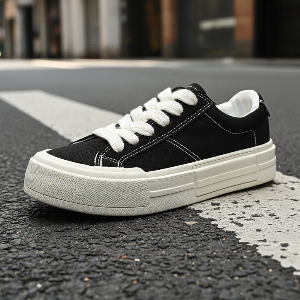 Women's Canvas Platform Casual Sports Skate Shoes CJ
