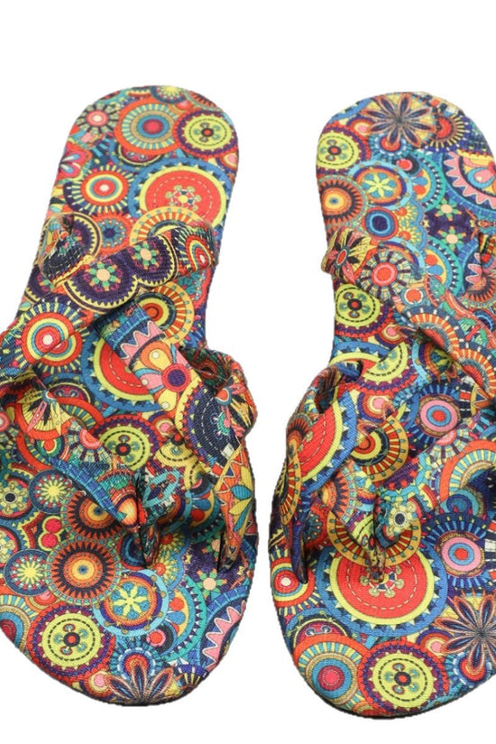 Women’s Boho Flat Printed Slippers CJ
