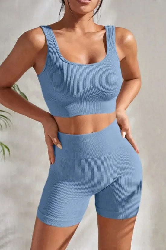 Women's Seamless Ribbed Yoga Set FitiqueFit