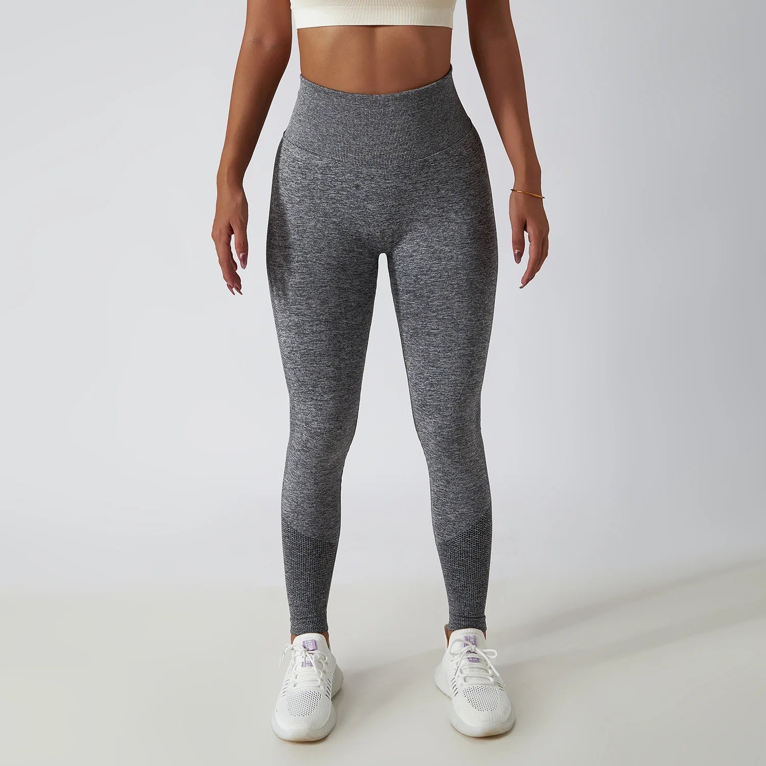 Seamless Ribbed Yoga Leggings – Tummy Control Fit FitiqueFit