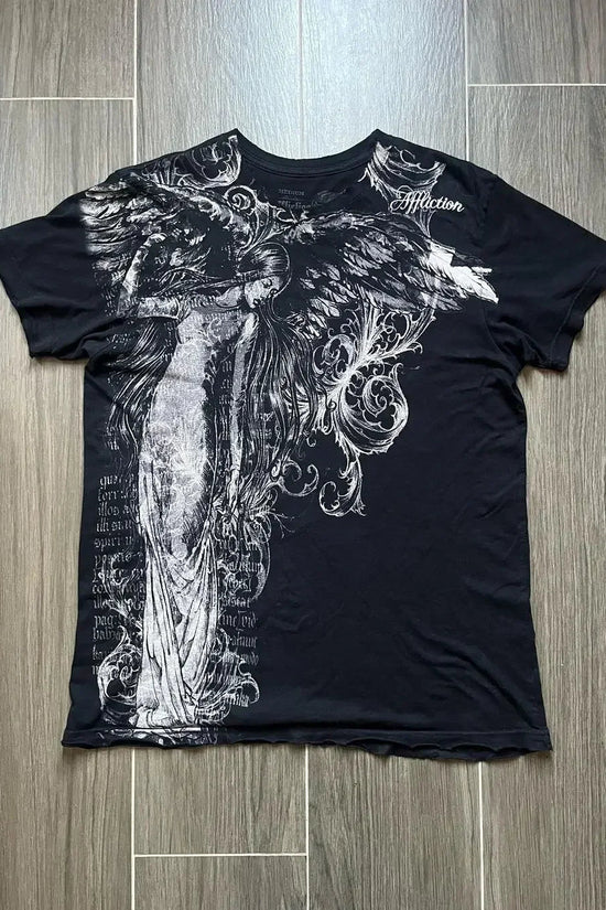 💀 Pure Cotton Retro Skull Print T-Shirt FitiqueFit