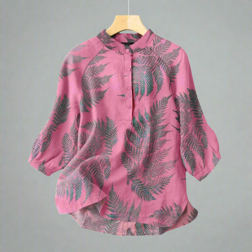 Vintage Cotton-Linen Button Down Blouse FitiqueFit