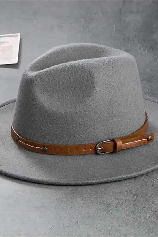 Unisex Wool Fedora – Flat-Brim Felt Hat for Fall & Winter FitiqueFit