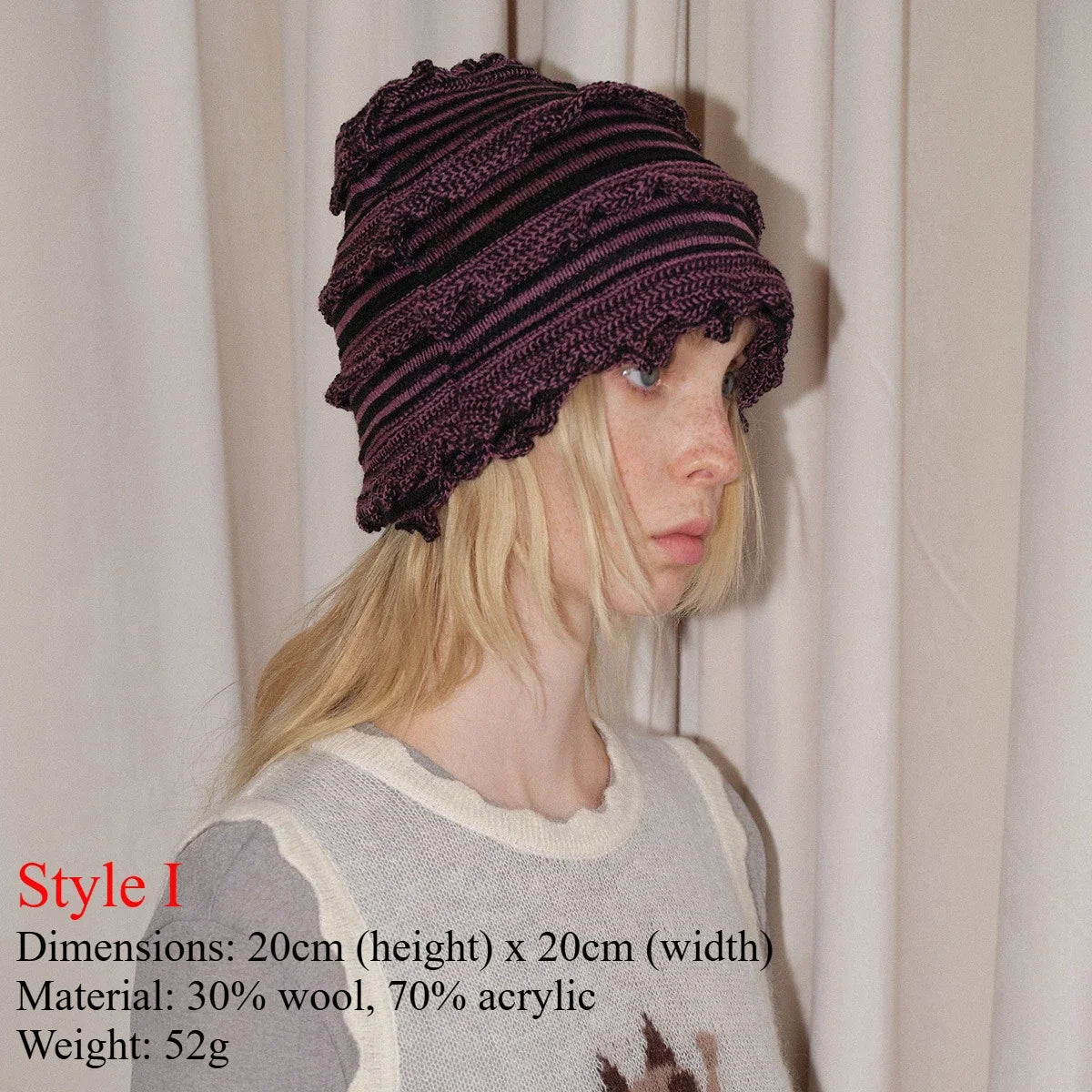 INS Real Fur Wool Winter Hats for Women Sun Animals Cartoon Warm Knit Thick Beanie Cap Solid Cover Head Sombreros De Mujer 