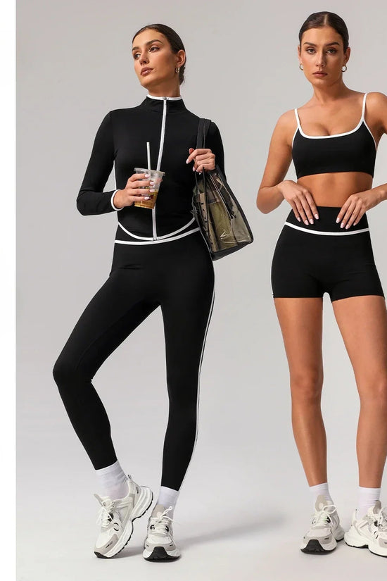 🖤 Seamless Yoga Set – High Waist, Hip-Lifting FitiqueFit