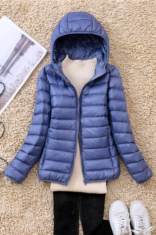 Women Puffer Jacket Lightweight Packable Hooded Down Coats | Diversi