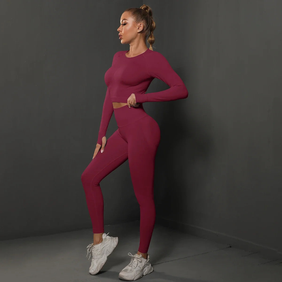Women's Seamless Long Sleeve Yoga Top FitiqueFit