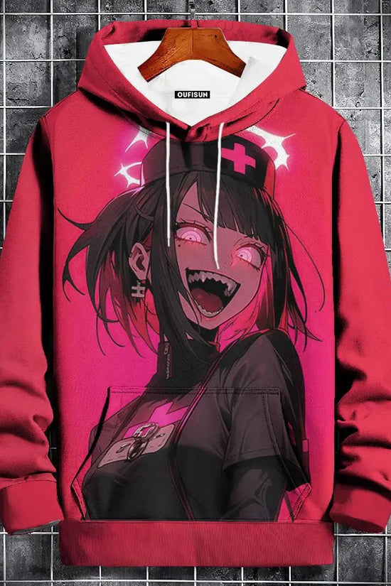🧥 Oversized Anime Graphic Hoodie FitiqueFit