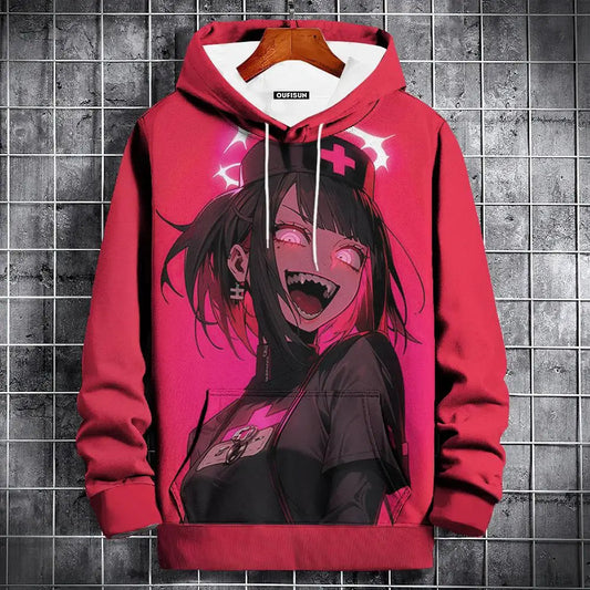 🧥 Oversized Anime Graphic Hoodie FitiqueFit