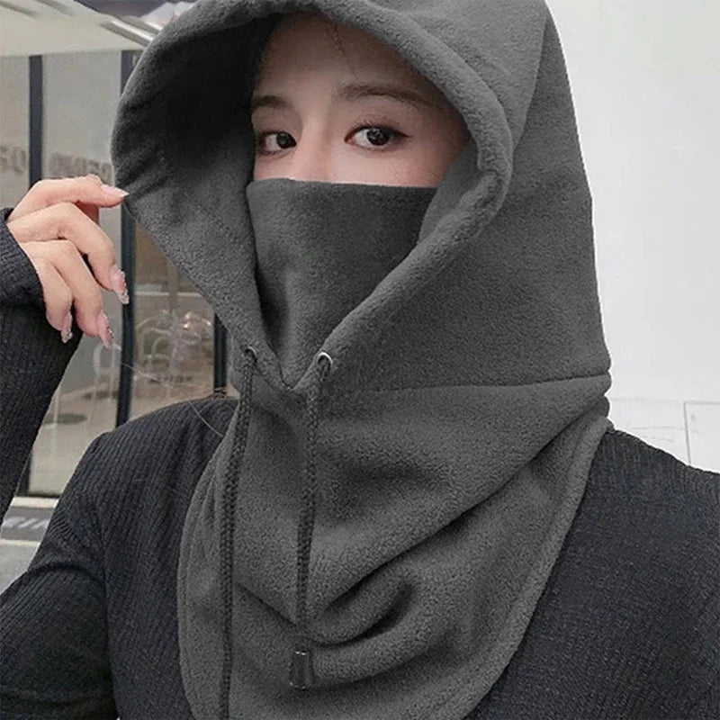 Winter Thermal Neck Warmer Outdoor Fleece Balaclava Scarf Skiing Face Mask Snood Hood Hat Windproof Keep Warm Cycling Cap New FitiqueFit