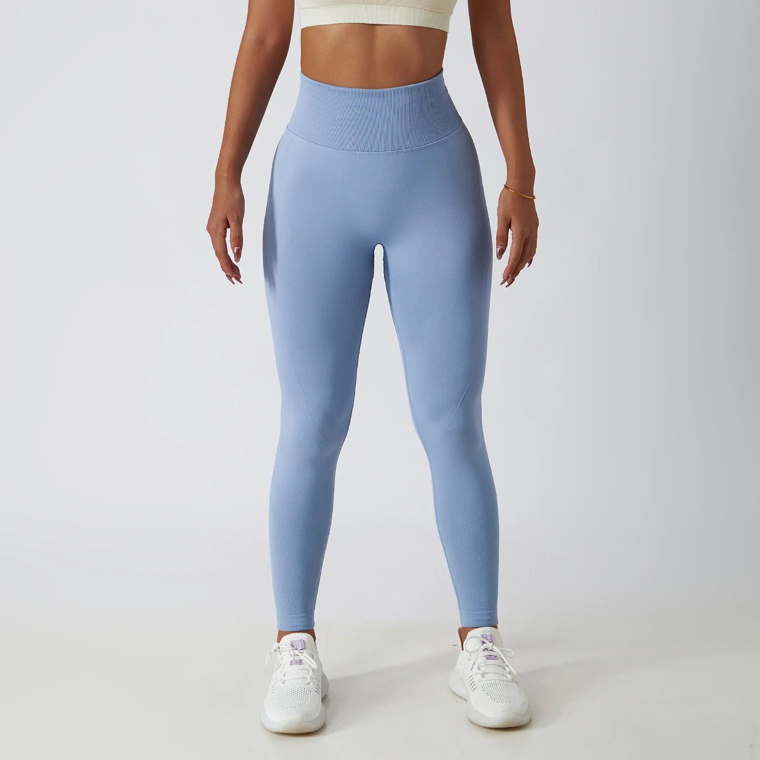Seamless Ribbed Yoga Leggings – Tummy Control Fit FitiqueFit