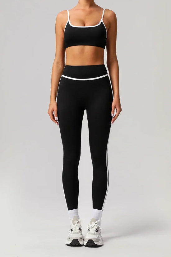 🖤 Seamless Yoga Set – High Waist, Hip-Lifting FitiqueFit