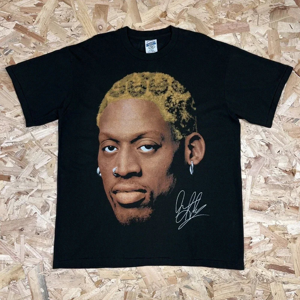Fashion Men Women T-shirt Basketball Star American Big Head Print Short Sleeve Cotton T-Shirt Loose Street Wear Tops Clothing FitiqueFit