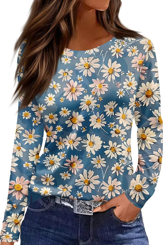 Vintage Floral Mesh Blouse – 9 Styles, S–XXL 