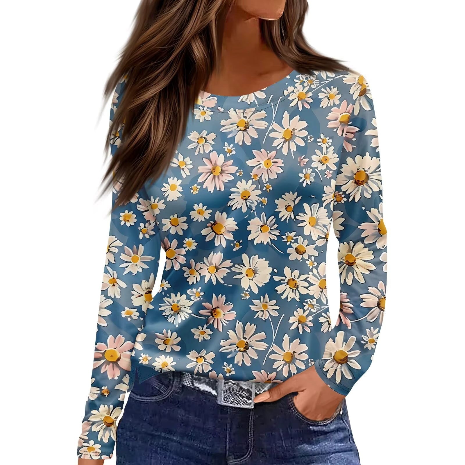 Vintage Floral Mesh Blouse – 9 Styles, S–XXL 