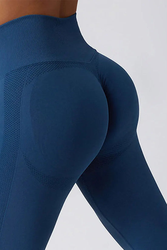 Seamless Ribbed Yoga Leggings – Tummy Control Fit FitiqueFit