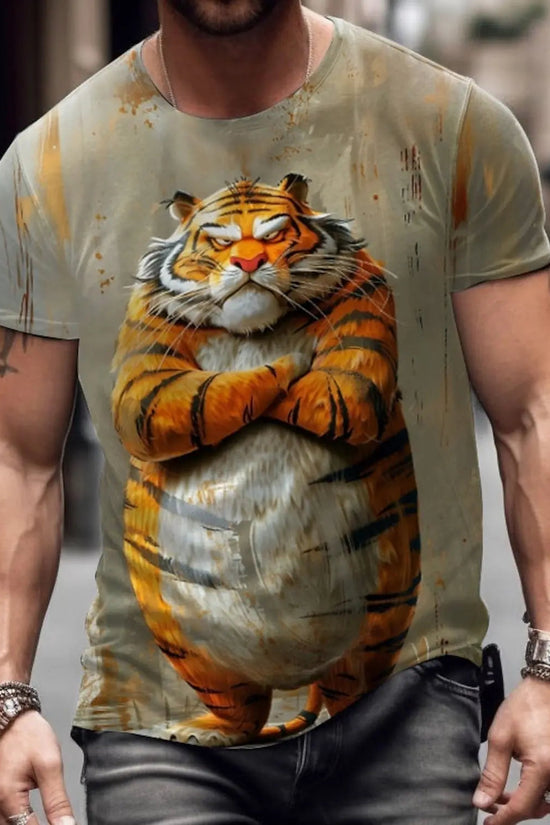 🦁  3D Animal Print Funny T-Shirt – Bold Summer Streetwear FitiqueFit