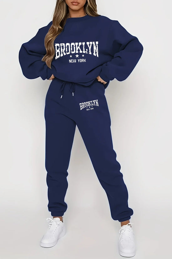 Autumn Winter Women's Sweater Pants Set  Women Hoodie set Street Hip Hop Clothing Casual Female  Clothing Plush sweatshirt 