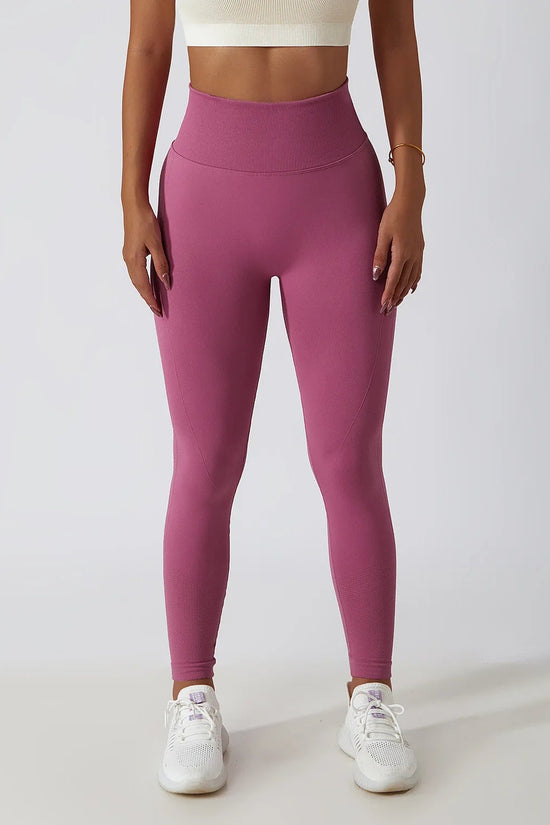 Seamless Ribbed Yoga Leggings – Tummy Control Fit FitiqueFit