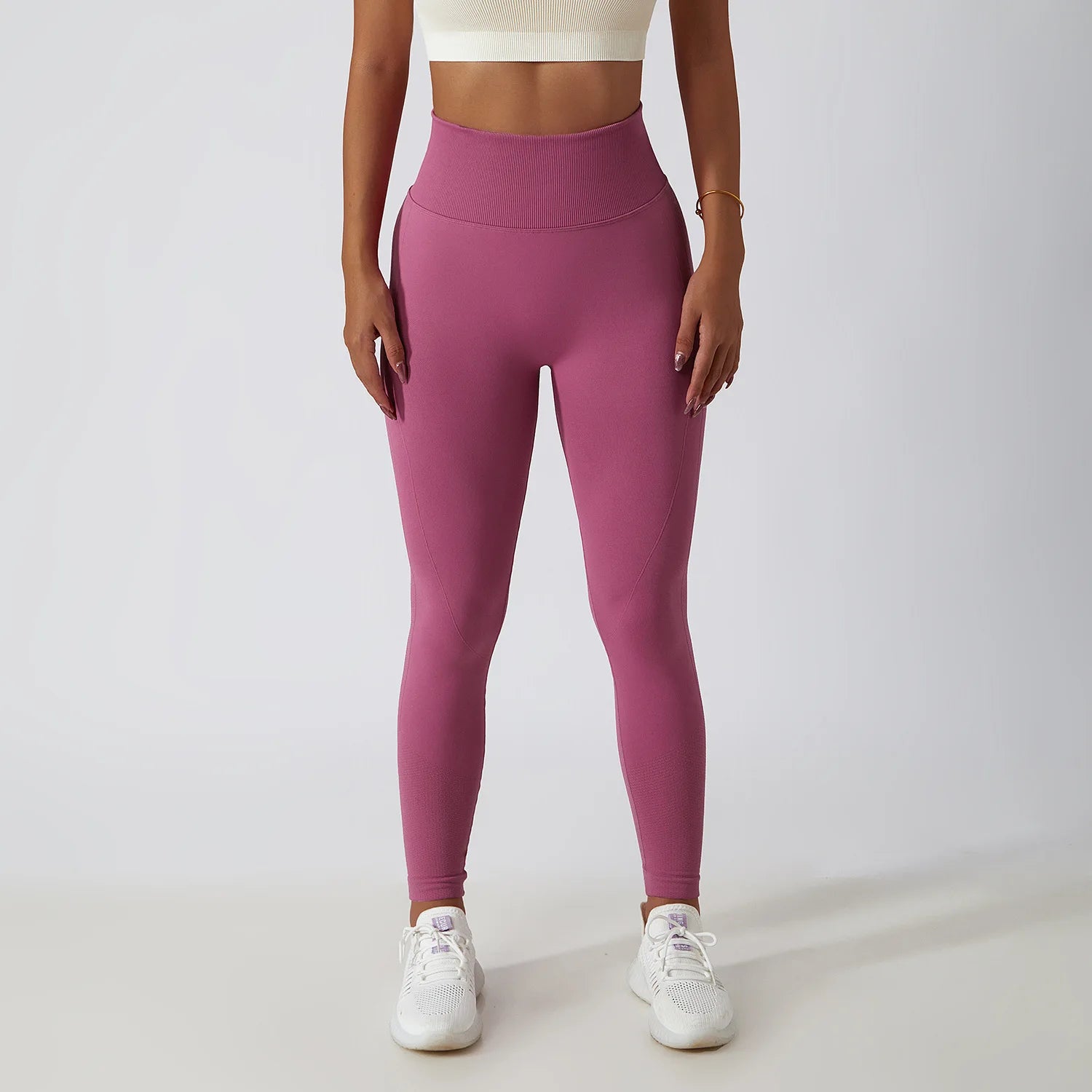 Seamless Ribbed Yoga Leggings – Tummy Control Fit FitiqueFit