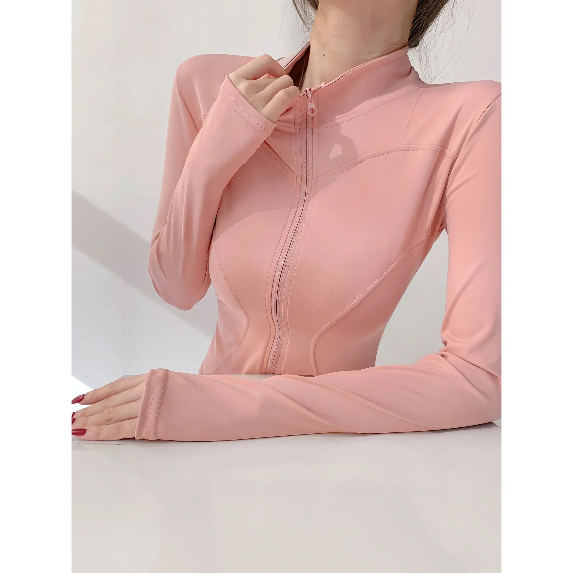 S-3XL Sun Quick Drying Sports Coat Women's Tight Top Yoga Jacket Long Sleeve Zipper Jacket Running Fitness Women's Jacket 