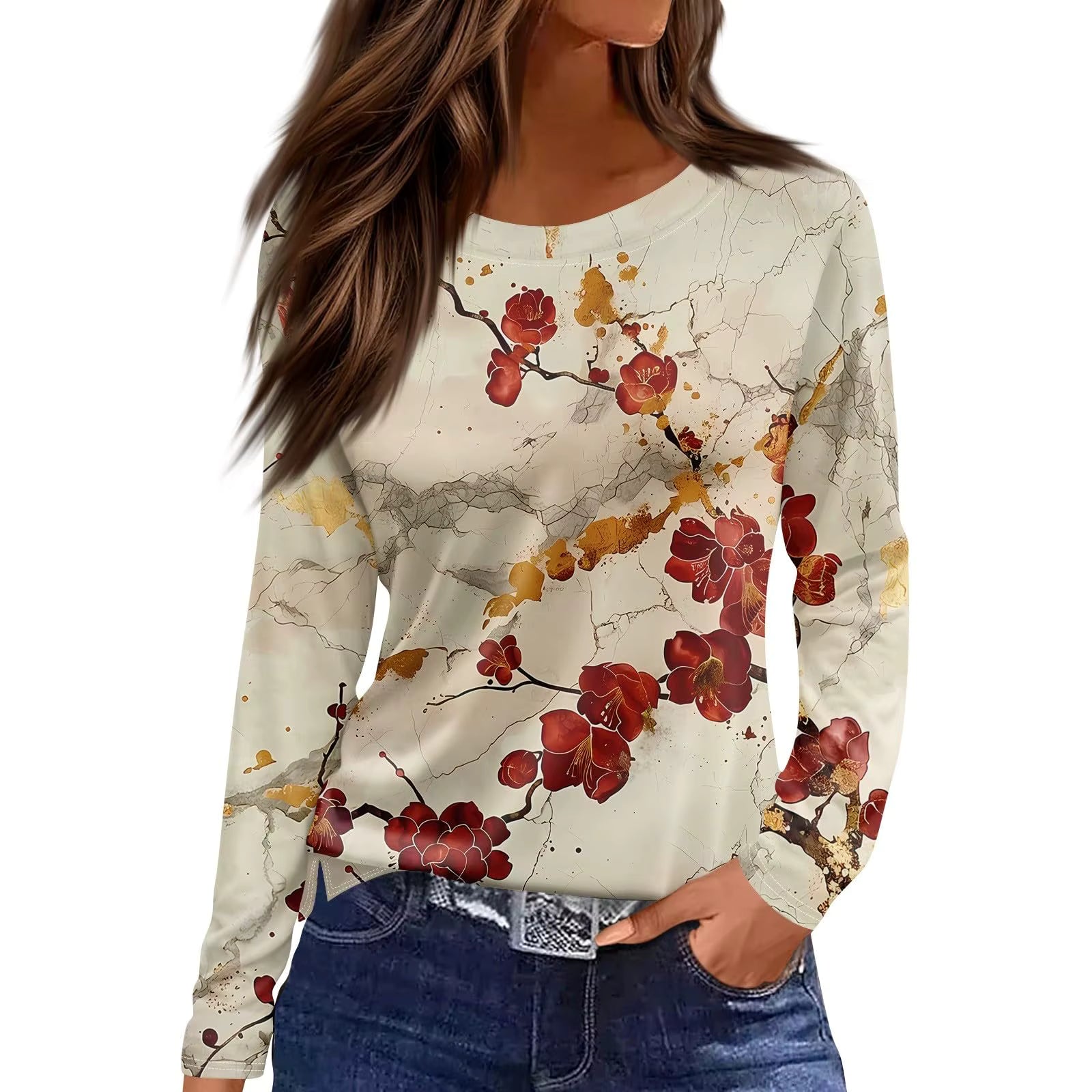 Vintage Floral Mesh Blouse – 9 Styles, S–XXL 