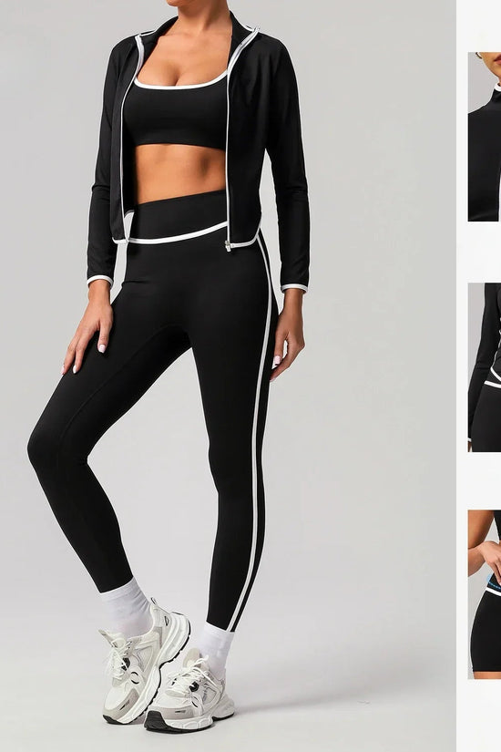 🖤 Seamless Yoga Set – High Waist, Hip-Lifting FitiqueFit