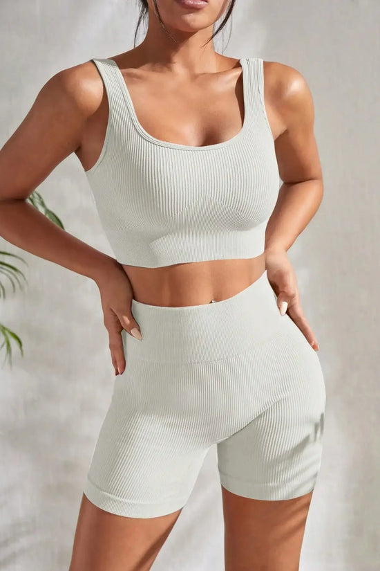 Women's Seamless Ribbed Yoga Set FitiqueFit