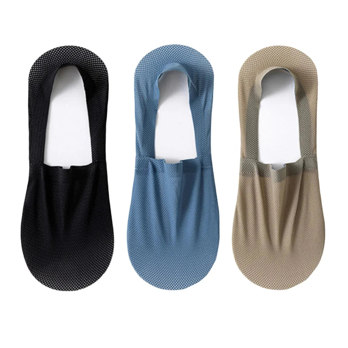 3-Pack Invisible Boat Socks – Breathable Low-Cut Socks 