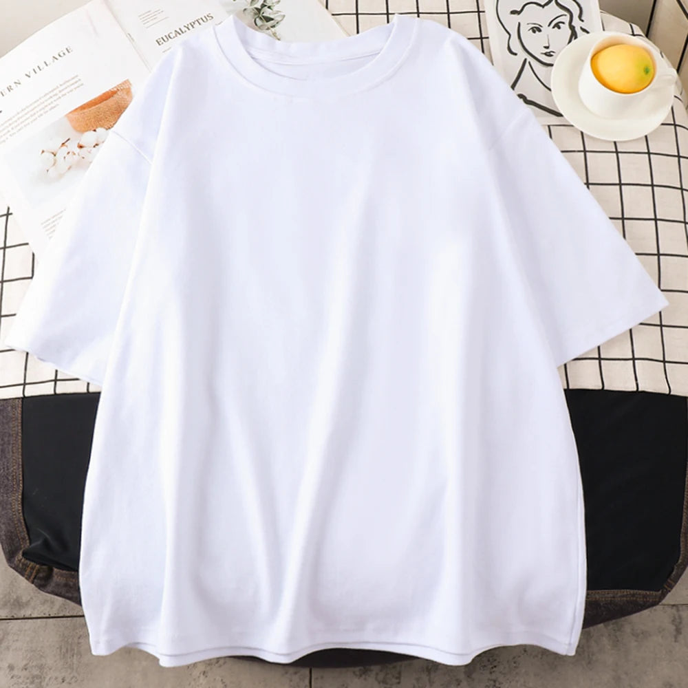 Crayo.n Shin Chan Sees His Beloved Woman Tee Clothing Cotton Fitting T Shirt Anime Shoulder Drop T-Shirt Outdoor Pleasure Tops FitiqueFit