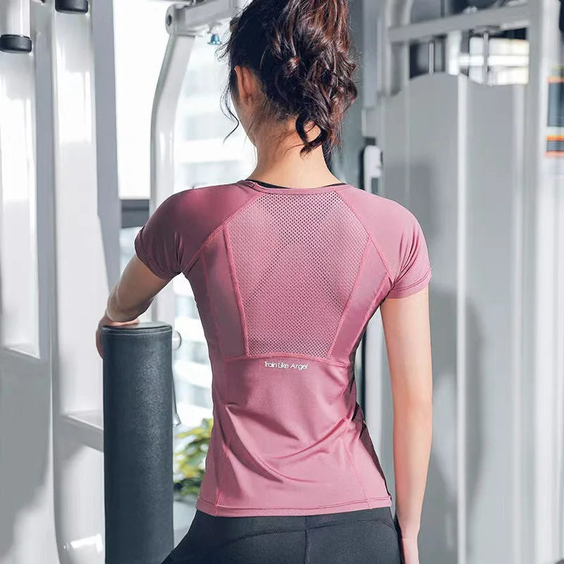 Ladies Sportswear Yoga Wear Women's Sports T-Shirt Plus Size Top Fitness Clothes Running FitiqueFit
