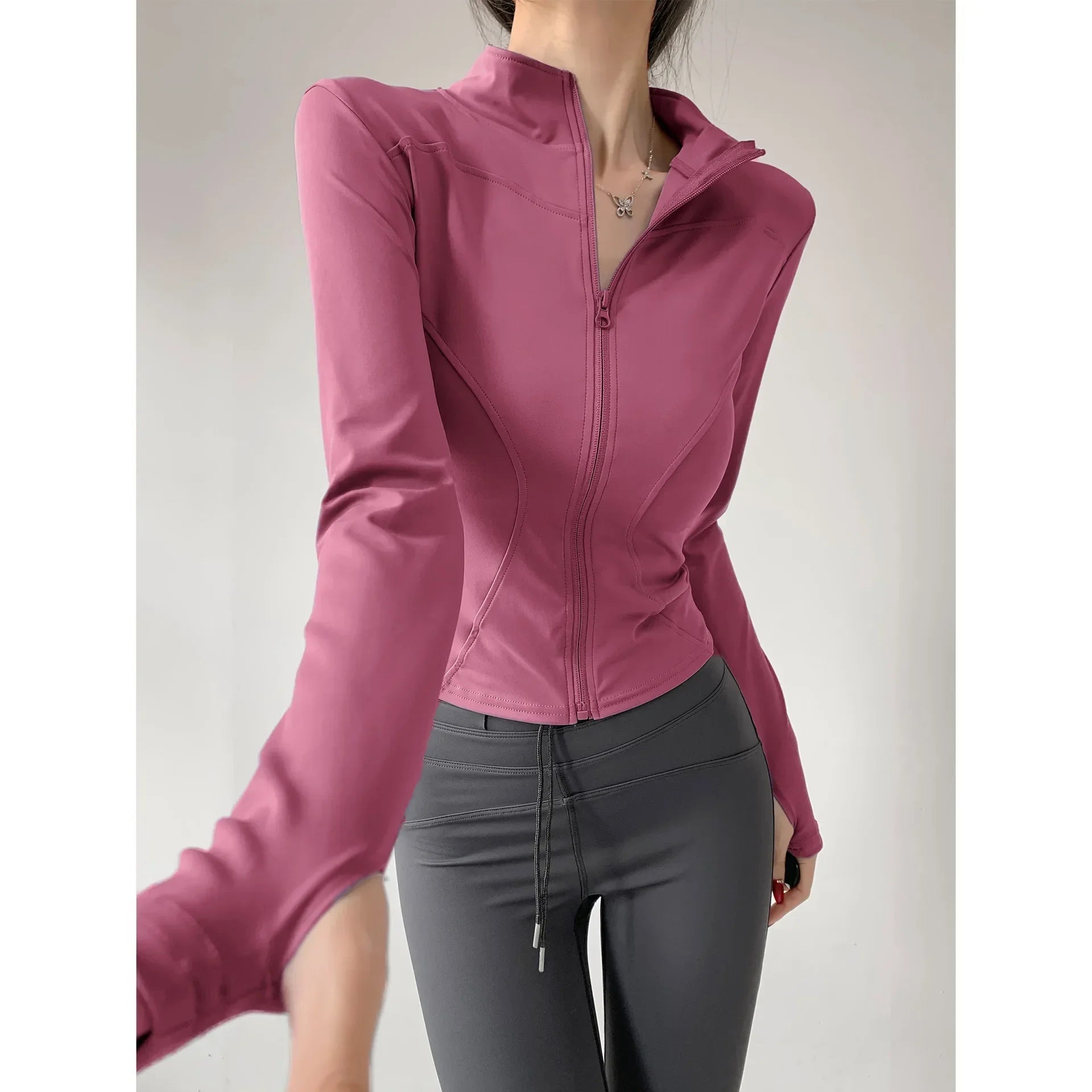 S-3XL Sun Quick Drying Sports Coat Women's Tight Top Yoga Jacket Long Sleeve Zipper Jacket Running Fitness Women's Jacket 