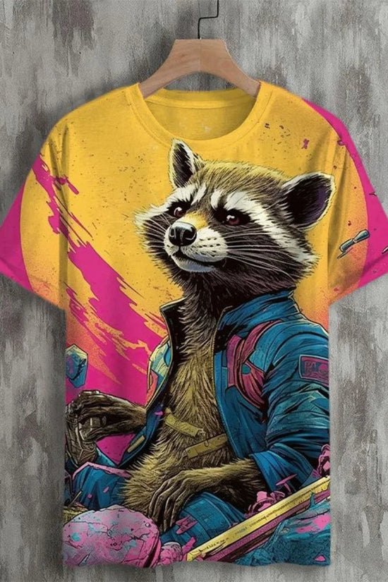 Samurai Cat Graphic T-Shirt – Japanese Style 3D Print Men's Tee FitiqueFit