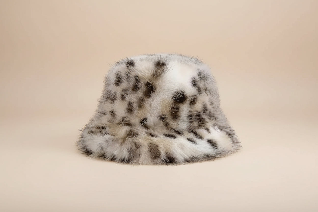 1Pc Ladies' Winter Thick and Warm Imitation Fox Fur Dome Fisherman Hat, Plush Ear Protection, Looks Small on The Face 