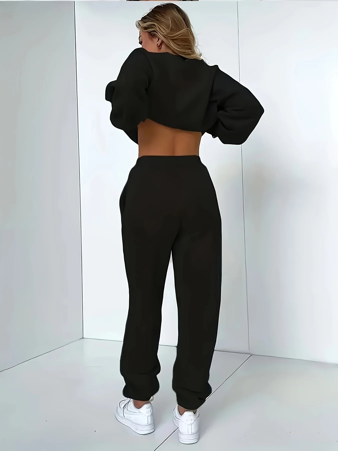 Autumn Winter Women's Sweater Pants Set  Women Hoodie set Street Hip Hop Clothing Casual Female  Clothing Plush sweatshirt 