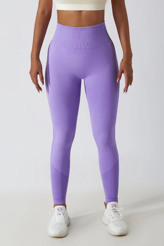 Seamless Ribbed Yoga Leggings – Tummy Control Fit FitiqueFit