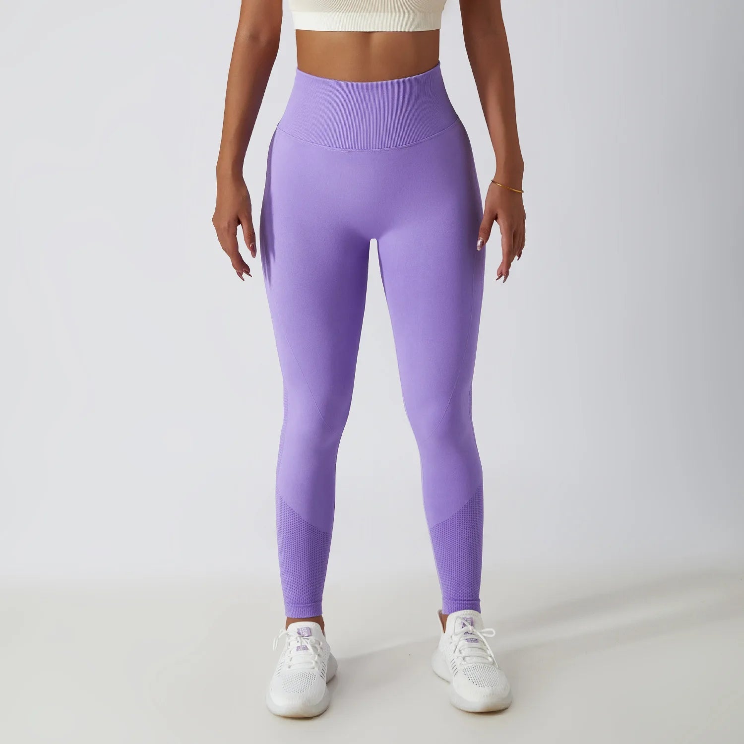 Seamless Ribbed Yoga Leggings – Tummy Control Fit FitiqueFit
