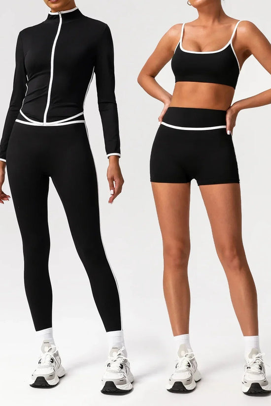🖤 Seamless Yoga Set – High Waist, Hip-Lifting FitiqueFit