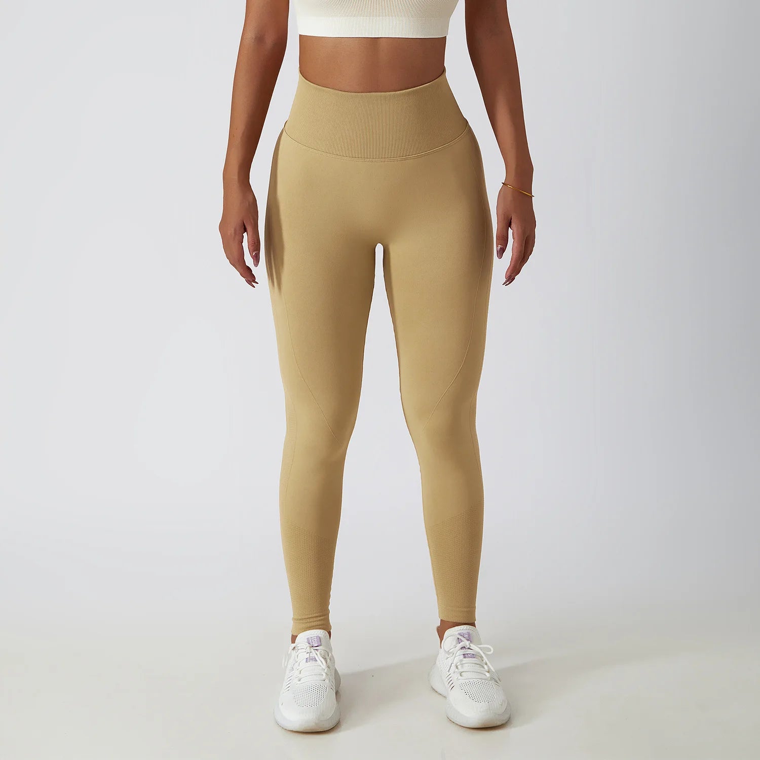 Seamless Ribbed Yoga Leggings – Tummy Control Fit FitiqueFit