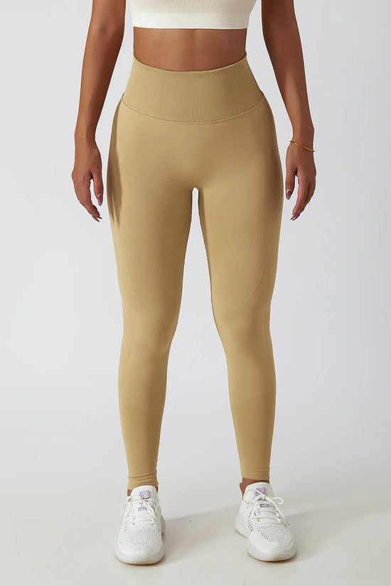 Seamless Ribbed Yoga Leggings – Tummy Control Fit FitiqueFit