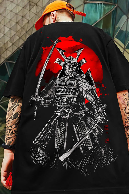 🗡️  3D Samurai Knife Print Oversized T-Shirt FitiqueFit
