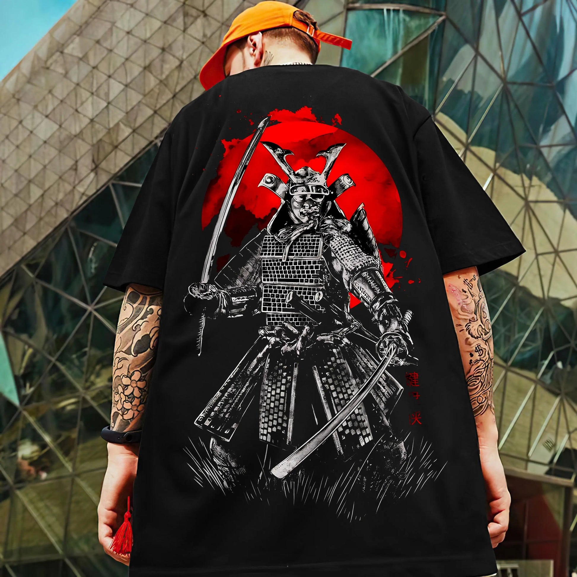 🗡️  3D Samurai Knife Print Oversized T-Shirt FitiqueFit