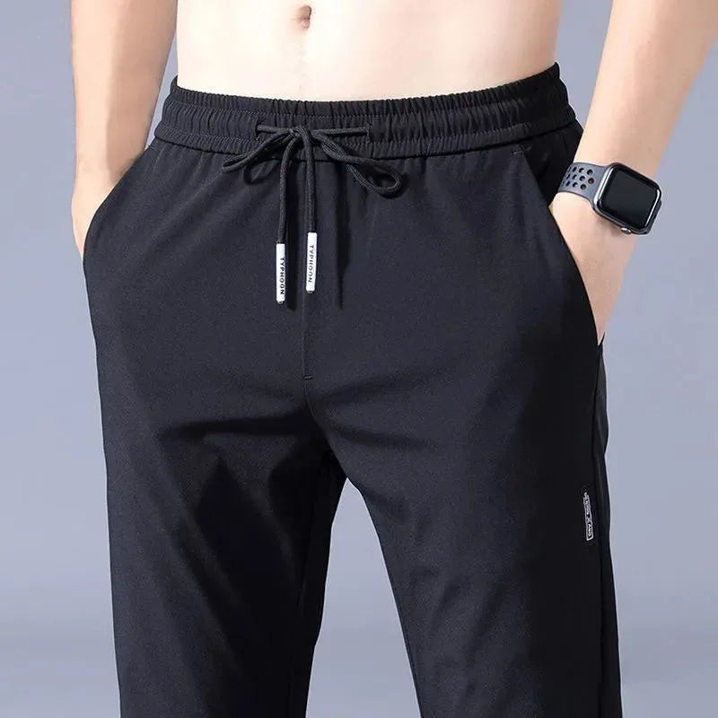 Men's Casual Pants Stretch Slim Fit Elastic Waist Jogger Korean Classic Blue Black Gray Male Brand Trousers Plus Size 4XL 5XL 