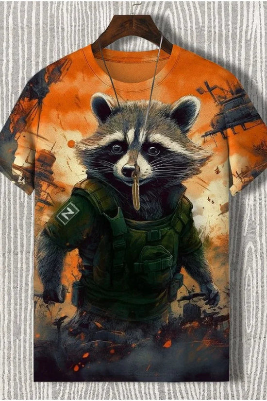 Samurai Cat Graphic T-Shirt – Japanese Style 3D Print Men's Tee FitiqueFit