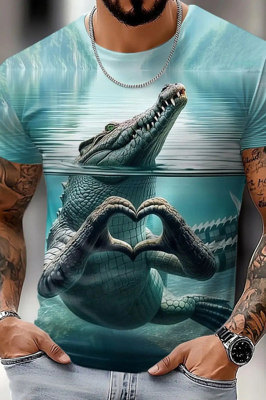 🦁  3D Animal Print Funny T-Shirt – Bold Summer Streetwear FitiqueFit